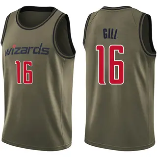 Men's Anthony Gill Washington Wizards Green Salute to Service Jersey - Swingman