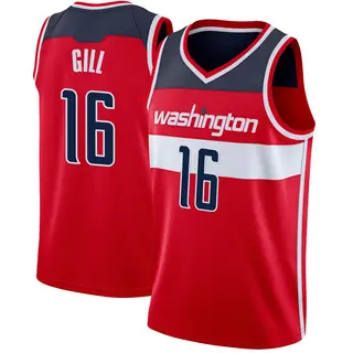 Men's Anthony Gill Washington Wizards Red Jersey - Icon Edition - Swingman