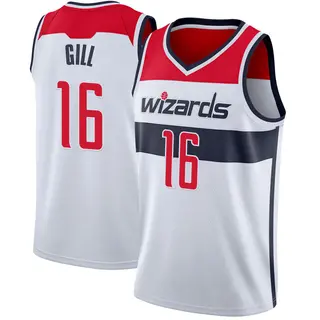 Men's Anthony Gill Washington Wizards White Jersey - Association Edition - Swingman