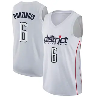Men's Kristaps Porzingis Washington Wizards White Jersey - City Edition - Swingman