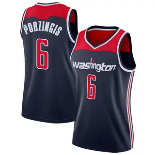 Women's Kristaps Porzingis Washington Wizards Navy Jersey - Statement Edition - Swingman