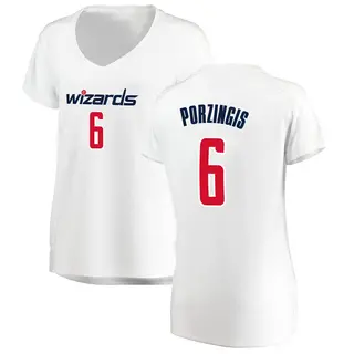 Women's Kristaps Porzingis Washington Wizards White Jersey - Association Edition - Fast Break