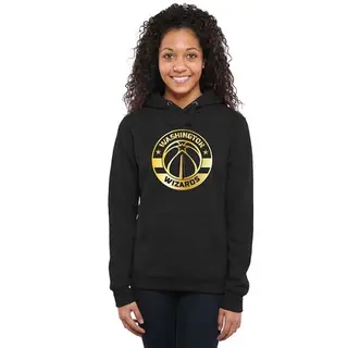 Women's Washington Wizards Gold Collection Ladies Pullover Hoodie - Black -
