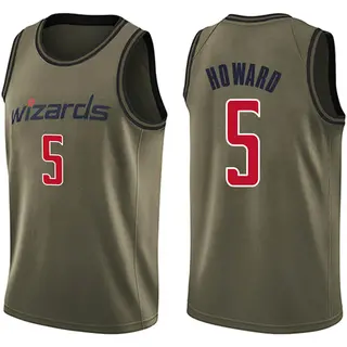 Youth Juwan Howard Washington Wizards Green Salute to Service Jersey - Swingman
