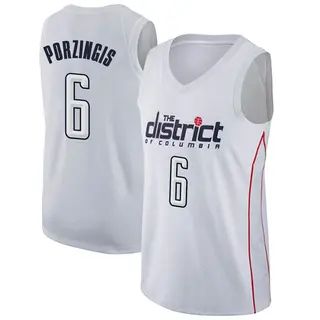 Youth Kristaps Porzingis Washington Wizards White Jersey - City Edition - Swingman